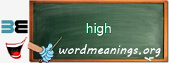 WordMeaning blackboard for high